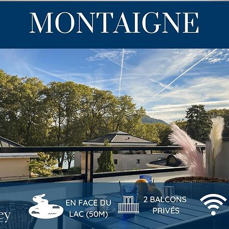 HOMEY MONTAIGNE - New - A 1 min à pied du LAC D'ANNECY - 2 Balcons privés - Appartement avec 2 chambres - Stationnement gratuit toute l'année sauf en été - juin à août Esterno foto