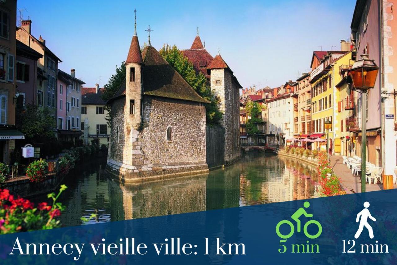 HOMEY MONTAIGNE - New - A 1 min à pied du LAC D'ANNECY - 2 Balcons privés - Appartement avec 2 chambres - Stationnement gratuit toute l'année sauf en été - juin à août Esterno foto