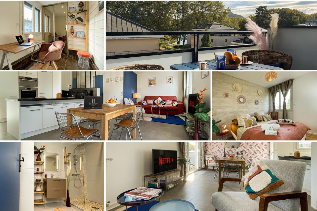 HOMEY MONTAIGNE - New - A 1 min à pied du LAC D'ANNECY - 2 Balcons privés - Appartement avec 2 chambres - Stationnement gratuit toute l'année sauf en été - juin à août Esterno foto