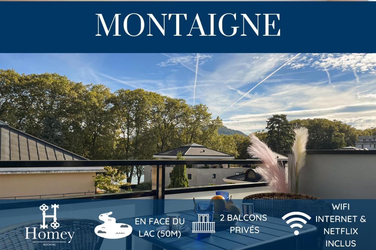 HOMEY MONTAIGNE - New - A 1 min à pied du LAC D'ANNECY - 2 Balcons privés - Appartement avec 2 chambres - Stationnement gratuit toute l'année sauf en été - juin à août Esterno foto