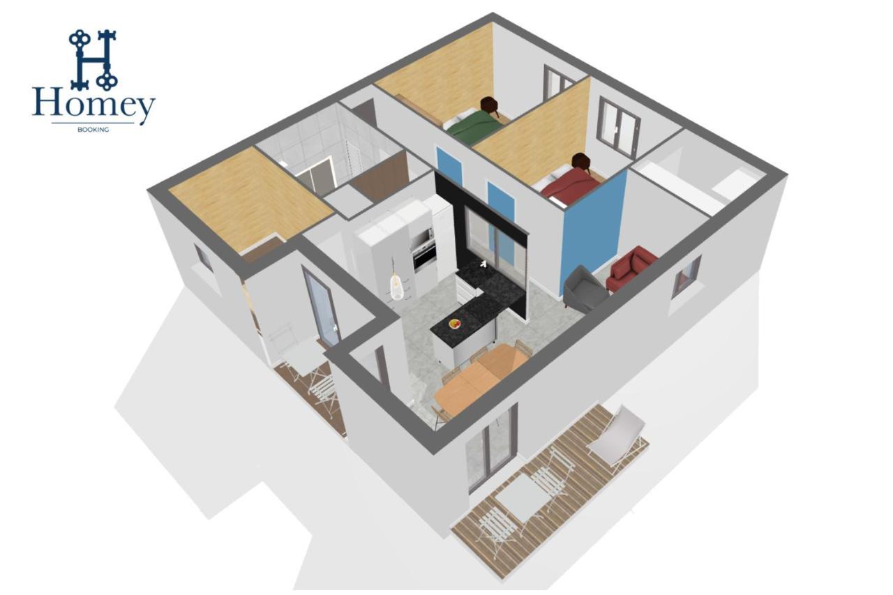 HOMEY MONTAIGNE - New - A 1 min à pied du LAC D'ANNECY - 2 Balcons privés - Appartement avec 2 chambres - Stationnement gratuit toute l'année sauf en été - juin à août Esterno foto